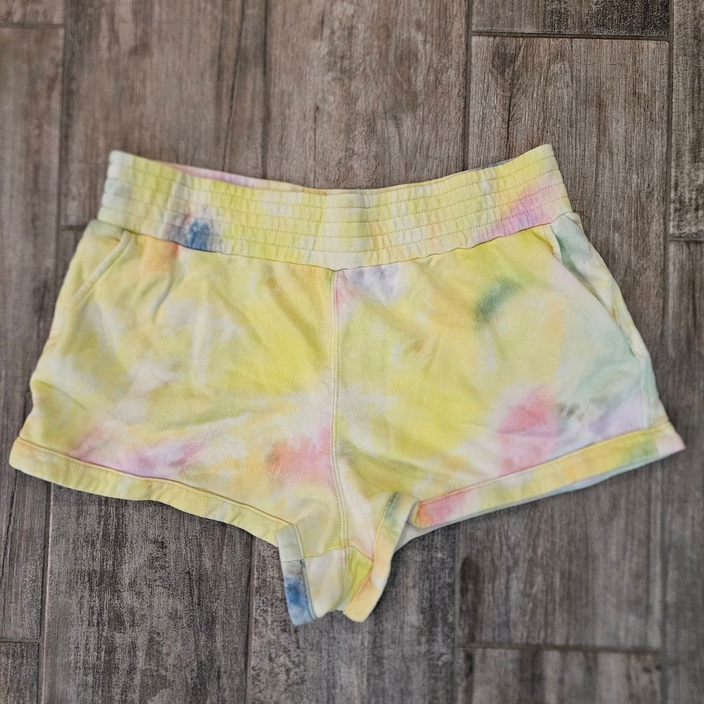 Alice + Olivia Tie Dye Short Women Size XL Pastel High Rise Casual Lounge Cotton
